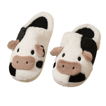 Cow Plush Cotton Slippers